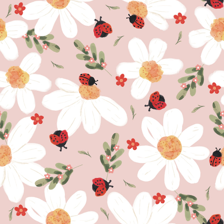 Ladybug & Daisies- Ponytail