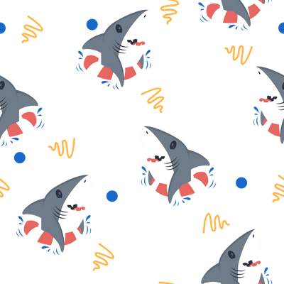 Shark Floaties- Ponytail