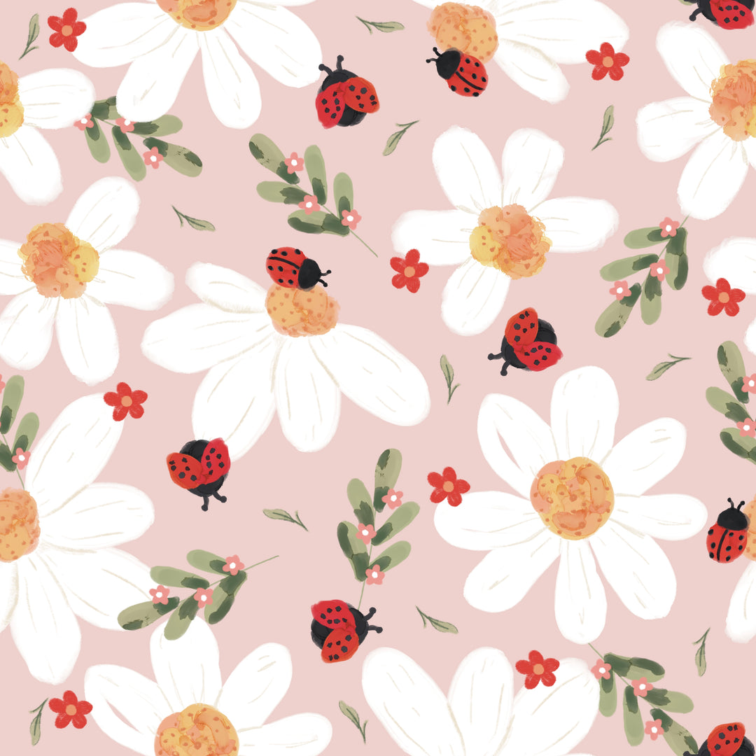 Ladybug & Daisies- Euro