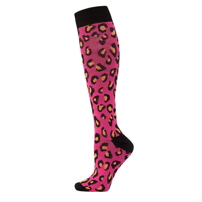 Pink Leopard- Compression Socks