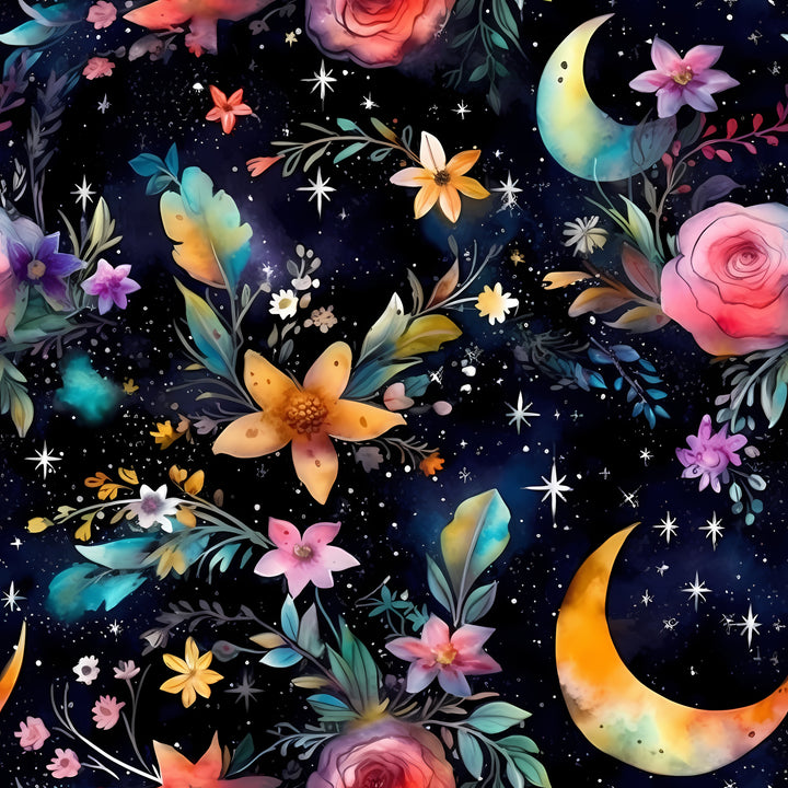 Moonlight Floral- Ponytail