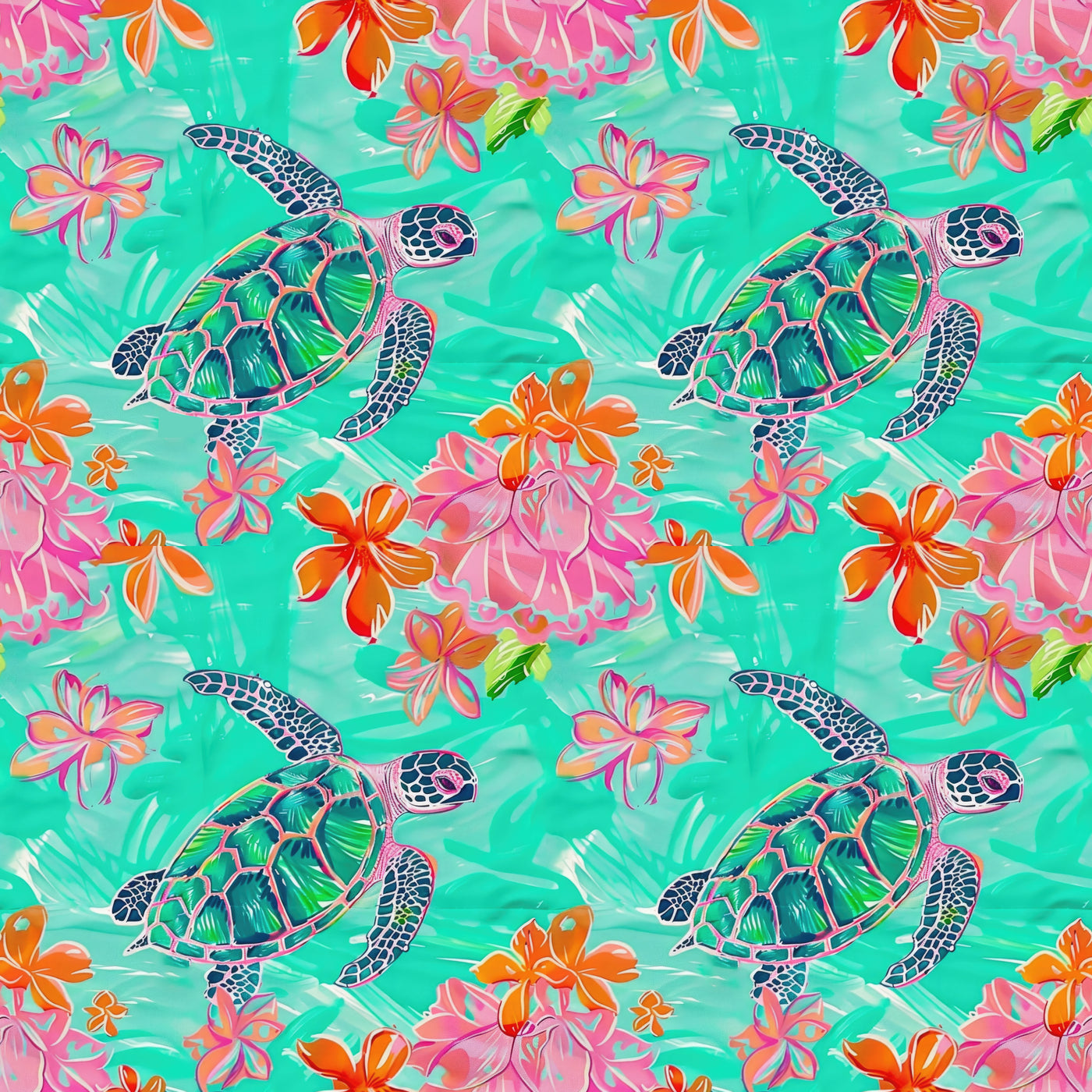 Tropical Turtles- Bouffant