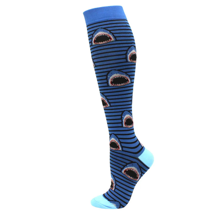 Shark Striped- Compression Socks