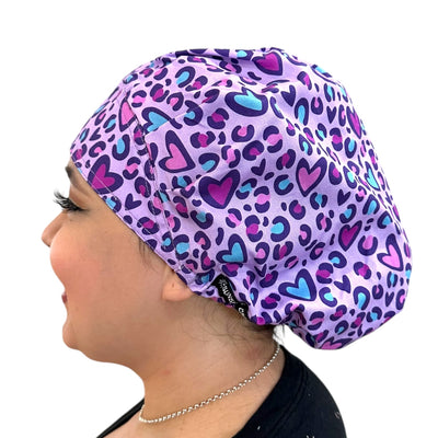 Purple Leopard- Bouffant