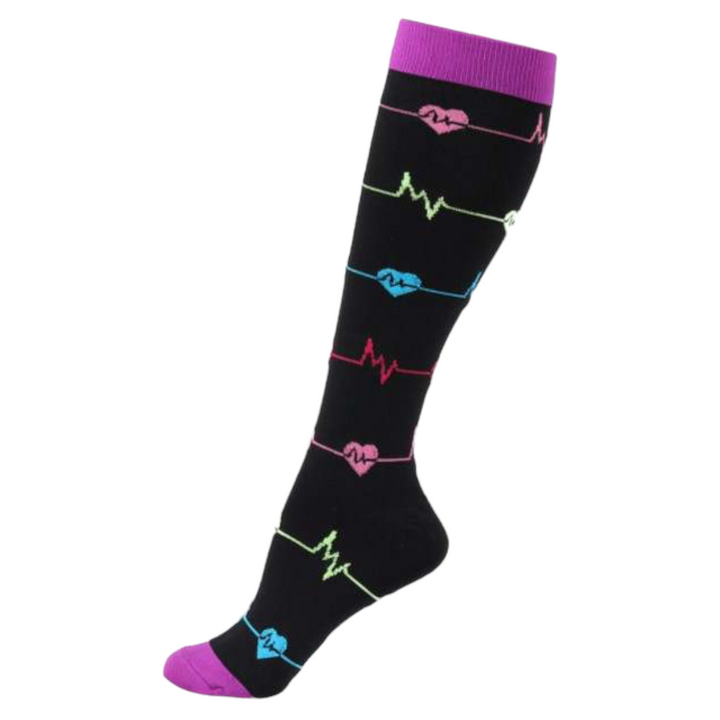 Pulse on Black- Compression Socks